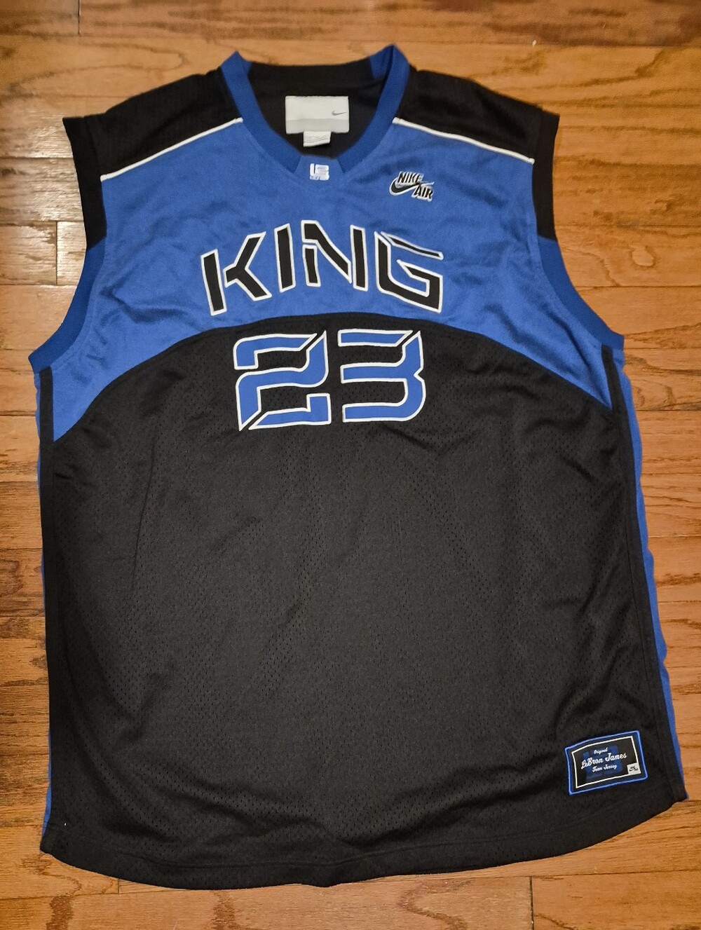 Nike Blue & Black 'KING 23' Lebron James Basketball Jersey Mens Sz 4XL